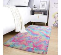 AMEHA Petit tapis moelleux poil longs antidérapant pour chambre à coucher - Moderne super doux épais - Tapis en peluche qui ne perd pas ses poils et facile à nettoyer - 50 x 80 cm