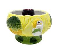 Amehla Scorpion Bol à poisson Tiki Tasse en céramique peinte à la main Motif îlot de rhum en verre avec centre de table volcan flammant