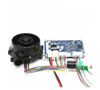 AMEHRU WS7040 12V 24V petit ventilateur centrifuge haute tension cc sans balais ventilateur centrifuge cc sans brosse Kit Turbo haute tension cc(WS7040-12V and Drive)