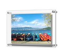 AMEITECH Cadre Acrylique, Panneau Double Panneau décoratif Cadres Photo Supports 32 x 23 cm Photos