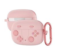AMEIYUN Coque en silicone rose pour écouteurs JBL Wave 200/Vibe Beam - Résistant aux chocs - Résistant aux rayures - Portable avec porte-clés - Étui pour écouteurs de luxe