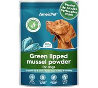 AmeizPet Poudre de Moules Vertes pour Chiens, Compléments Ostéo-articulaires pour Chiens, Booster de Mobilité avec Glucosamine, Supplément Enrichi en Oméga-3 et, Moule Verte pour Chien, 120 g