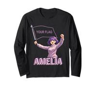 Amelia Anime Style Violet Goth Girl Esthétique Nom Design Manche Longue