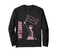 Amelia Anime Style Violet Goth Girl Esthétique Nom Design Manche Longue