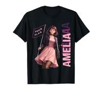 Amelia Anime Style Violet Goth Girl Esthétique Nom Design T-Shirt