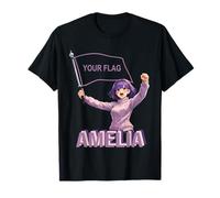 Amelia Anime Style Violet Goth Girl Esthétique Nom Design T-Shirt
