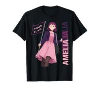 Amelia Anime Style Violet Goth Girl Esthétique Nom Design T-Shirt