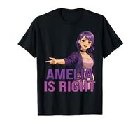 Amelia Anime Style Violet Goth Girl Esthétique Nom Design T-Shirt