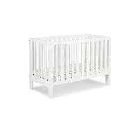AMELIA II Lit bébé évolutif avec barrière de sécurité Blanc avec tiroir