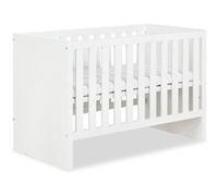 AMELIA Lit bébé évolutif avec barrière de sécurité 120X60 Blanc Blanc