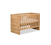AMELIA Lit bébé évolutif avec barrière de sécurité 120X60 Chêne Chêne G