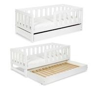 AMELIA Lit enfant 160x80 Blanc avec tiroir gigogne