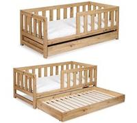 AMELIA Lit enfant 160x80 Chêne avec tiroir gigogne Chêne G