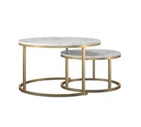 Amelia | Tables basses gigognes marbre blanc