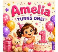 Amelia Turns One!: A Personalized First Birthday Book for Girls | Baby’s First Birthday Keepsake | Special Gift for Toddlers Named Amelia