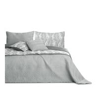 Ameliahome - AH/TRBON/GRE/260X280 - Couvre-lit, Polyester, Tropical Bonaire Gris Blanc, 260 x 280