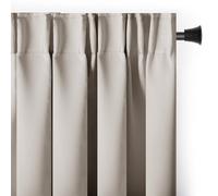 AmeliaHome Blackout Rideau 140 x 270 cm - Beige Clair - 1 pièce - Opaque - Décoration de fenêtre - Rideau décoratif Blackout