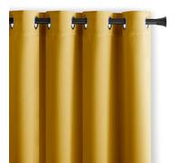 AmeliaHome Blackout Rideau 140 x 270 cm - Couleur Moutarde - 1 pièce - Occultant - Décoration de fenêtre - Blackout