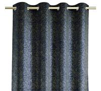 AmeliaHome Blackout Rideau occultant 140 x 250 cm Veras Bleu Marine doré