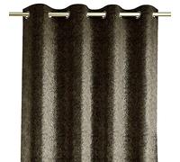 AmeliaHome Blackout Rideau occultant à œillets 140 x 250 cm Noir doré