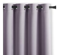 AmeliaHome Blackout Rideau occultant à œillets - 140 x 270 cm - Rose - Décoration de fenêtre - Rideau décoratif - Blackout