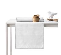 AmeliaHome Chemin de Table 35x180 cm + 115x180 cm Effet Lotus Hydrofuge