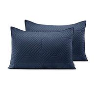 AmeliaHome Lot de 2 taies d'oreiller 50 x 70 cm, Anthracite, Jaune Miel, matelassage en Polyester Softa
