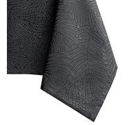 AmeliaHome Nappe Effet Lotus déperlant Polyester Anthracite Gaia 150x150 cm Ronde
