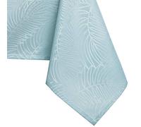 AmeliaHome Nappe Effet Lotus déperlant Polyester Bleu Gaia 120x160 cm Ovale