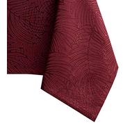 AmeliaHome Nappe Effet Lotus déperlant Polyester Bordeaux Gaia 140x300 cm