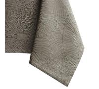 AmeliaHome Nappe Effet lotus déperlant Polyester Cappuccino Gaia 110x200 cm