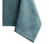 AmeliaHome Nappe Effet Lotus déperlant Polyester Pétrole Gaia 120x240 cm