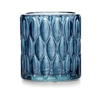 AmeliaHome Photophore en Verre 9 x 9,5 cm Vigo Bleu foncé