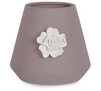 AmeliaHome Pot de Fleurs en céramique Motif Floral Décoration Lusitano Cacao