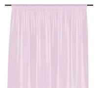 AmeliaHome Rideau 140 x 250 cm 1 pièce Semi-Transparent avec Galon fronceur Rose Lunare