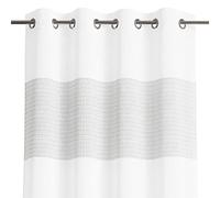 AmeliaHome Rideau 140 x 270 cm 1 pièce Rideau Semi-Transparent à œillets Motif Rayures Aralia