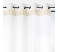 AmeliaHome Rideau 140 x 270 cm - 1 pièce - Rideau Semi-Transparent à œillets - Style bohème