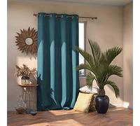 AmeliaHome Rideau occultant à œillets - 140 x 270 cm - Bleu - Décoration de fenêtre - Occultant