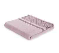 AmeliaHome Serviette 100% Coton 50 x 90 cm Bordure Rose Volie