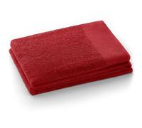 AmeliaHome Serviette de Bain 100% Coton absorbante Rouge foncé 70 x 140 cm