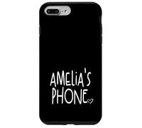 Amelia's Phone Nom personnalisé Amelia Blanc Noir Coque pour iPhone 7 Plus/8 Plus