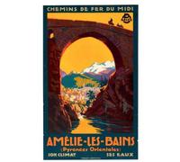 Amélie Les Bains Pyrénées Reproduction Affiche Poster-Format Size 50X70 cm Papier 300 GR-Vente du fichier numérique HD Possible Nous Consulter.(Boutique : affichevintage.FR)