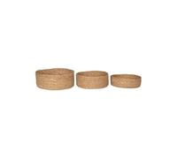 AMELINE - Lot de 3 Panières Rondes en Fibre Naturelle - Altobuy G