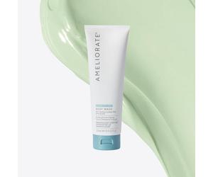 AMELIORATE Clarifying Body Wash 300ml for Body Blemishes & Oily Skin | Prevents Breakouts & Unclogs Pores | Clay Cleanser with Hyaluronic Acid | Dermatologist Approved