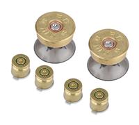 Amélioration des boutons de manette de jeu pour PS4 : joysticks et boutons de façade en laiton véritable, kit de boutons plaqués or durable, vis