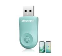 Amélioré 2025-2-en-1 Adaptateur sans Fil CarPlay et Android Auto, OTTOCAST Mini Wireless Adapter pour iOS 10+ et Android 11+, Convertit CarPlay câblé en sans Fil, USB-A et USB-C (Vert)