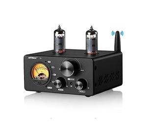 Amélioré AIYIMA Tube T9 Bluetooth 5.0 6K4 Amplificateur à Tube à Vide USB DAC 100W Récepteur Stéréo Amp Coax/Opt HiFi Home Audio Amplificateurs Numériques avec VU-mètre