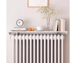 Amélioré Etagere Radiateur Flottant sans Percer - Cache Chauffage Blanc en Alliage D'aluminium pour La Maison - Tablette Radiateur avec Support Facile à Installer, Portant 28kg,L 50cm/19.7in
