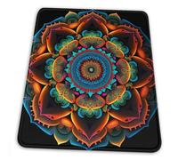 Améliore La Précision Et La Vitesse Tapis De Bureau Mandala Géométrie Sacrée Abstrait Coloré 25X30Cm, Gamer Mouse Pad Stable Tapis De Gaming pour Ordinateur Pc Les Capteurs De Jeu