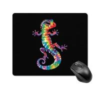 Améliore La Précision Et La Vitesse Tapis De Souris Imprimé Gecko Tie-Dye Rainbow 25X30Cm, Gaming Mousepad Portable Tapis De Souris D'Ordinateur pour Claviers Jeux Souris